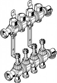 Колектор для опалення Viega Fonterra 1010 DN25 3 виходи нержавіюча сталь 786830