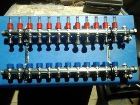 Колектор для систем підлогового опалення Tece TECEfloor HKV 12 з ротометрамі 1 нержавіюча сталь 77310012