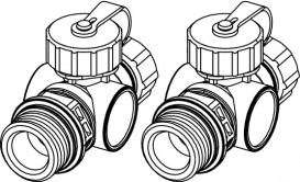 Колекторний комплект для заповнення та зливу системи Tece TECEflex пластик 712562