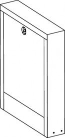 Коллекторный шкаф TECE TECEfloor VS-AP 1030 навесной сталь белый 77352004