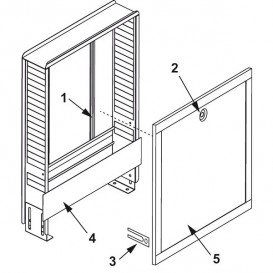 Колекторний шафа TECE TECEfloor VS-UP 110/875 вбудовується сталь білий 77351004