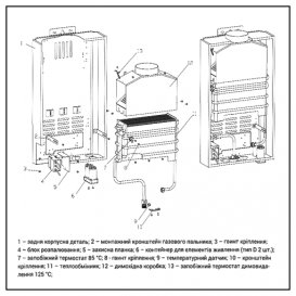 Колонка газова димохідна Aquatronic JSD20-AG108 10 л скло (квітка) 25 199