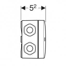 Комбинированная монтажная коробка Geberit для подключения системы Duofresh 244.120.00.1