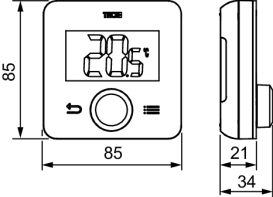 Кімнатний блок керування TECE TECEfloor SH-DTP температура програмований білий 77420055
