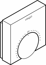 Комнатный термостат Viega Fonterra 1243 230 V белый 610401
