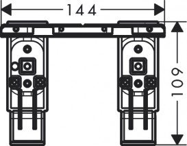 Комплект адаптерів для монтажу на рейлінг Hansgrohe Axor Universal Accessories 42870350