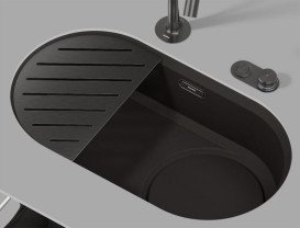 Комплект аксессуаров для мойки Blanco Oovalon матовая темная сталь 527996