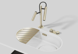 Комплект аксесуарів для мийки Blanco Oovalon сатинове золото 527995