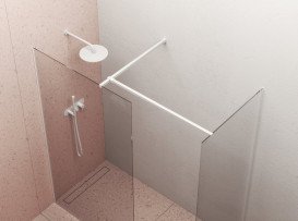 Комплект держателей для душевой кабины Ravak W SET-Uni T-образный белый матовый GWD01000E007