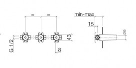 Комплект для предварительного монтажа настенного смесителя Dornbracht хром 35 712 970 90