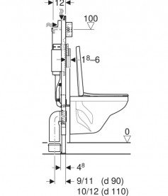 Система інсталяції Geberit Duofix PRO 20 з унітазом Kolo Idol із сидінням soft-close та клавішею змиву Delta01 глянсовий хром 118.315.21.3