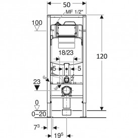 Комплект інсталяції Geberit зі змивним бачком прихованого монтажу Sigma12 111.047.00.1