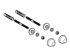 Комплект кріплення для раковини Geberit з декоративною заглушкою 502.768.00.1