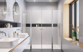 Комплект неподвижных элементов душевой двери Radaway Eos DWD II 83х195 см хром/прозрачное стекло 13799830-01-01