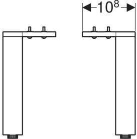 Комплект ножек для тумбы Geberit 22,5–23,3 см алюминий белый 502.330.01.1