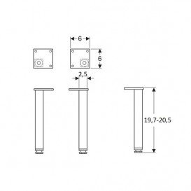 Комплект ніжок для тумби Geberit Selnova Square алюміній білий 501.423.01.1
