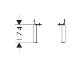 Комплект ножек для тумбы под раковину Hansgrohe Xelu Q алюминий матовый черный 54145670