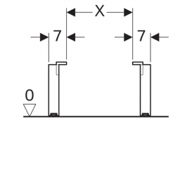 Комплект ніжок Geberit Citterio 2 шт алюміній шампань 500.573.39.1