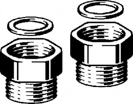 Комплект перехідників Viega 1022.5 G¾ бронза нікельована матова 137342