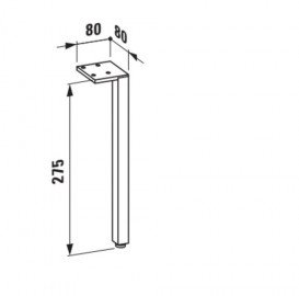 Комплект регулируемых ножек для мебели Laufen Space темно-коричневый алюминий H4112201601061