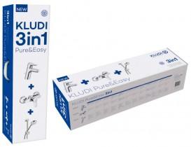 Комплект змішувачів для душу з душовим гарнітуром 3 в 1 Kludi Pure & Easy латунь хром 378450565