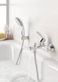 Комплект змішувачів для ванної Grohe BauLoop 3 в 1 з душовим набором хром UA123215M1