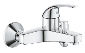 Комплект смесителей для ванной Grohe BauCurve 4 в 1 с душевым набором и смесителем для кухни хром UA122218K1