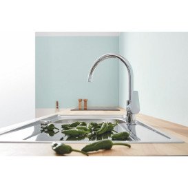 Комплект смесителей для ванной Grohe BauEdge New 4 в 1 с душевым набором и смесителем для кухни хром UA123218K1