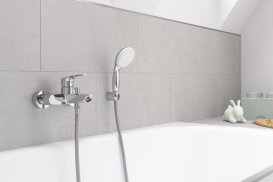 Комплект змішувачів для ванної Grohe Eurosmart 3 в 1 з душовим набором хром UA123302M0