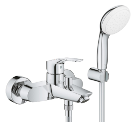 Комплект змішувачів для ванної Grohe Eurosmart 3 в 1 з душовим набором хром UA123302M0