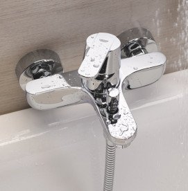Комплект змішувачів для ванної Grohe QuickFix Get 3 в 1 з душовим набором хром UA202701MQ