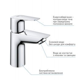 Комплект смесителей для ванной Grohe QuickFix Start Edge 3 в 1 с душевым набором хром UA202502SE