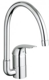 Комплект смесителей для ванной и кухни Grohe Euroeco 4 в 1 с душевым набором хром 123242K