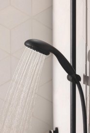 Комплект смесителей для ванной и кухни Grohe QuickFix Start 4 в 1 с душевым набором черный матовый UA303301MK
