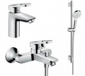 Комплект змішувачів для ванної з душовим гарнітуром Ravak Classic 5 в 1 (CL 012 + CL 022 + 953.00 + 972.00 + 911.00) 70320254