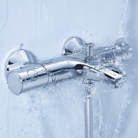 Комплект змішувачів для ванної з душовим гарнітуром Grohe хром 34550TM