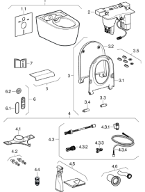 Комплект сполучних патрубків для унітаза-біде Geberit AquaClean Sela 242.883.00.1