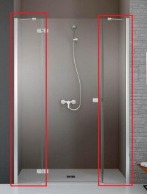 Комплект стенок фронтальных Radaway Fuenta New/Essenza New S хром/прозрачное стекло 384090-01-01