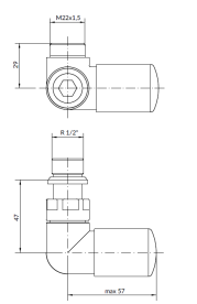 Комплект Теrma Vision All in One регулюючий триосьовий лівий хром TGERVISILKRO