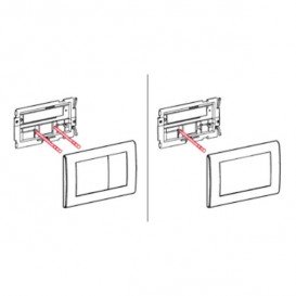 Комплект толкателей панели смыва Tece TECEprofil для застенных бачков 2 шт красный и синий 9820022