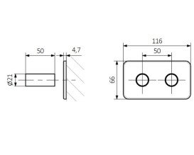 Комплект вентилів інтегрований термостатичний Terma Twins All in One правий білий мат TGETTWINPKS96