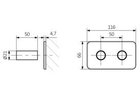 Комплект вентилей интегрированный термостатический Terma Unico All in One с трубкой правый белый мат TGETUNICPKS96/TGETBI013