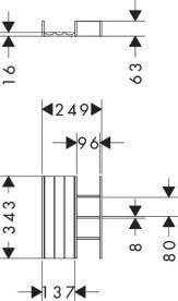 Комплект внутрішніх органайзерів для тумби Hansgrohe IntraStoris натуральний дуб 54150230