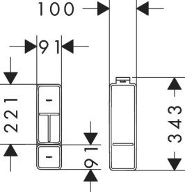 Комплект органайзеров для тумбы Hansgrohe IntraStoris пластик 54224670