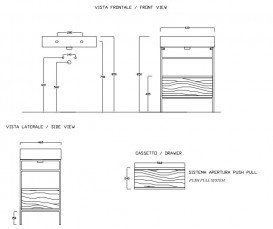 Консоль для раковини Hidra Faster Kiub 61х46 см чорний матовий KSC60 113 legno laccato nero matt