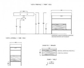 Консоль для раковины Hidra Faster Kiub 81х46 см темная ель KSCP80 111 abete scuro