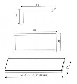 Консоль для раковини Marsan Quadro 130х50 см нержавіюча сталь/скло золото Quadro5-130х50gold