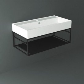 Консоль для раковини Simas Agile підвісна 91х46 см метал чорний матовий AGSS91