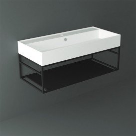 Консоль для раковины Simas Agile подвесная 101х46 см металл черный матовый AGSS101