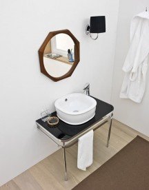 Консоль під раковину ArtCeram Azuley на 90 см чорний глянсовий / хром AZA003 71; 03